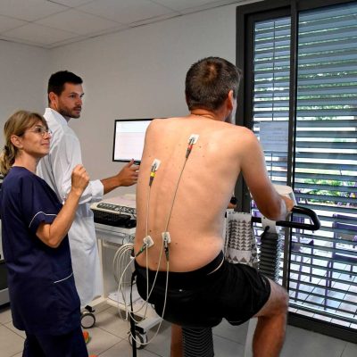 Salle de test à l'effort de la Clinique Pic Saint Loup